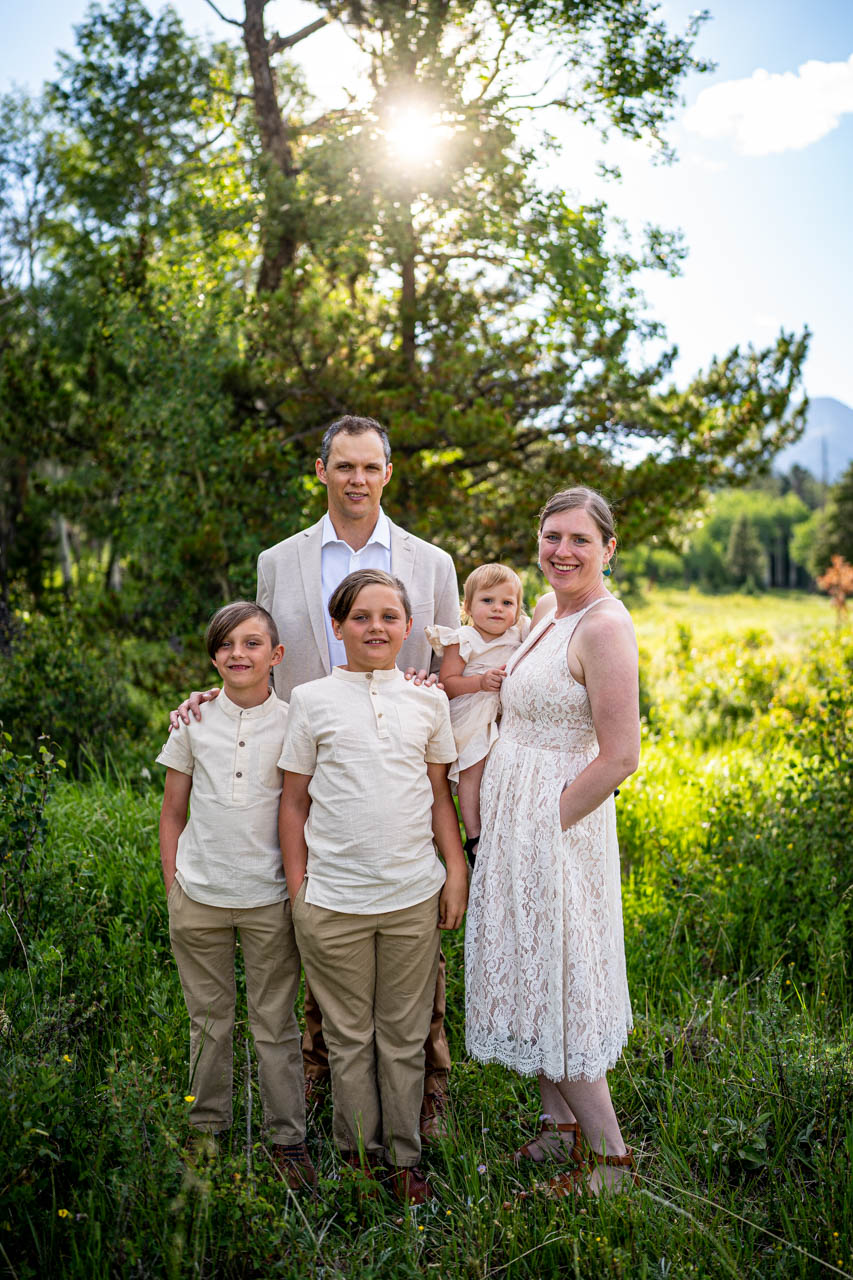 family picture in rocky mountain national park by estes park family photographer, Joe Pyle