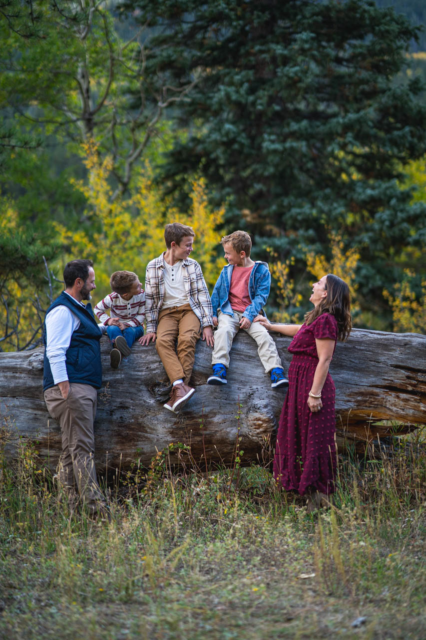 family picture in rocky mountain national park by estes park family photographer, Joe Pyle